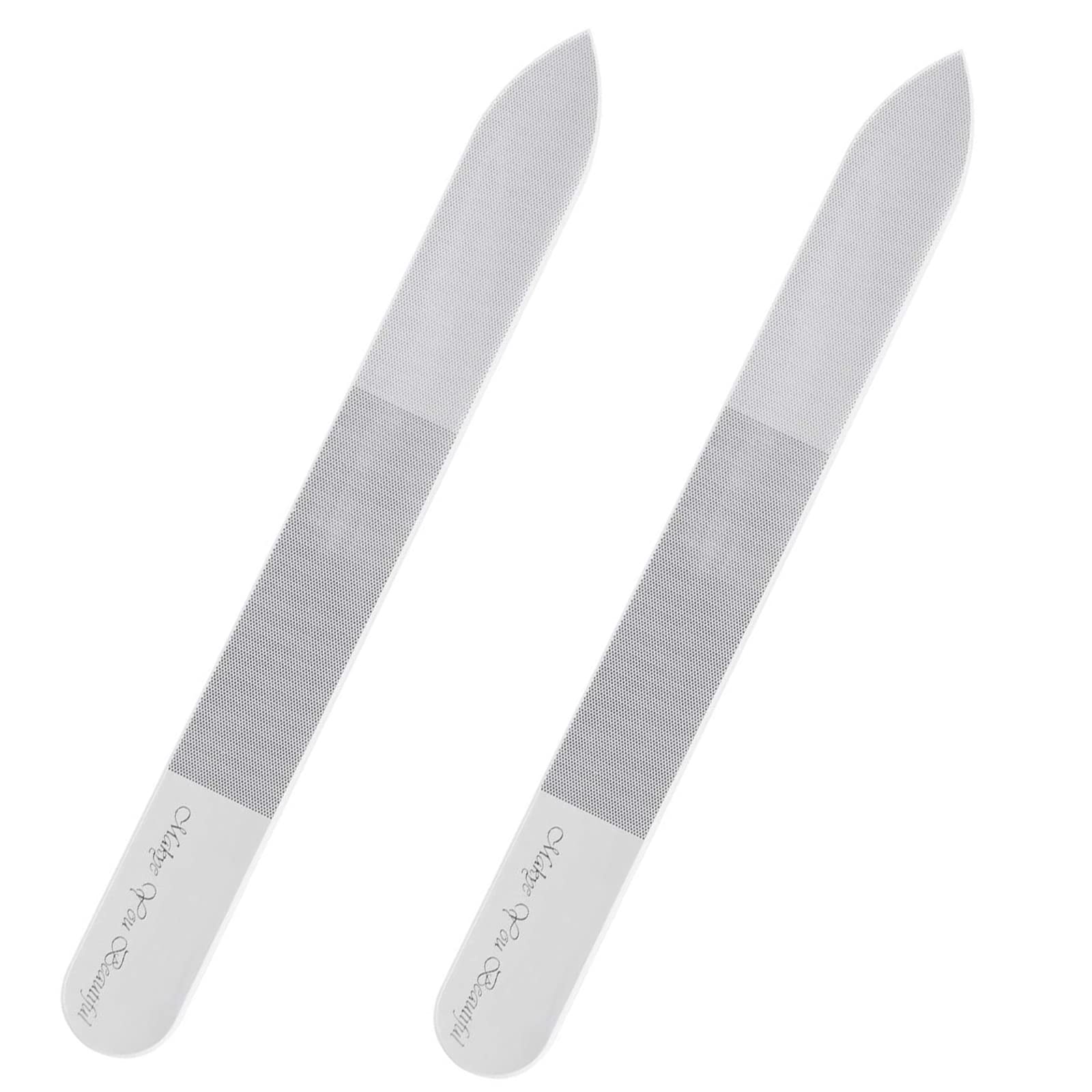2 Stück Nagelfeilen Set Doppelseitig – Profi Nagelfeilen Aus Glas Für Natürliche Nägel