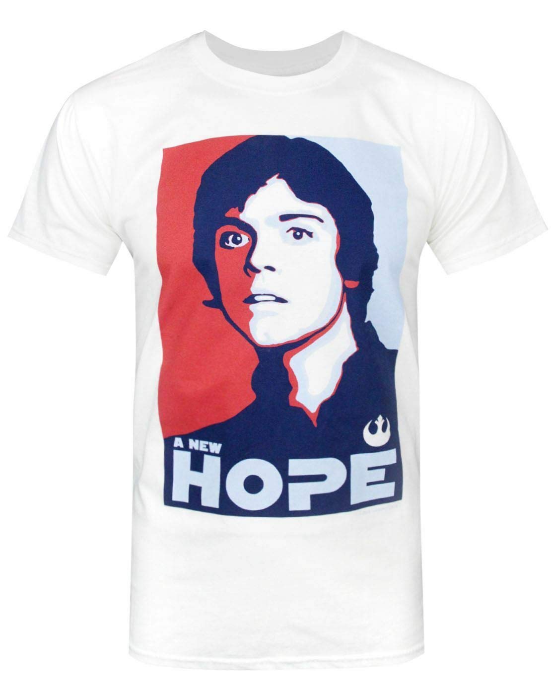 Star Wars Men's White Luke Skywalker A New Hope T-Shirt
