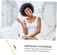 Vista 7 de 100pcs cepillo de dientes desechable cepillo de dientes manual viaje hotel cepillo de dientes viaje cepillo de dientes envuelto individualmente