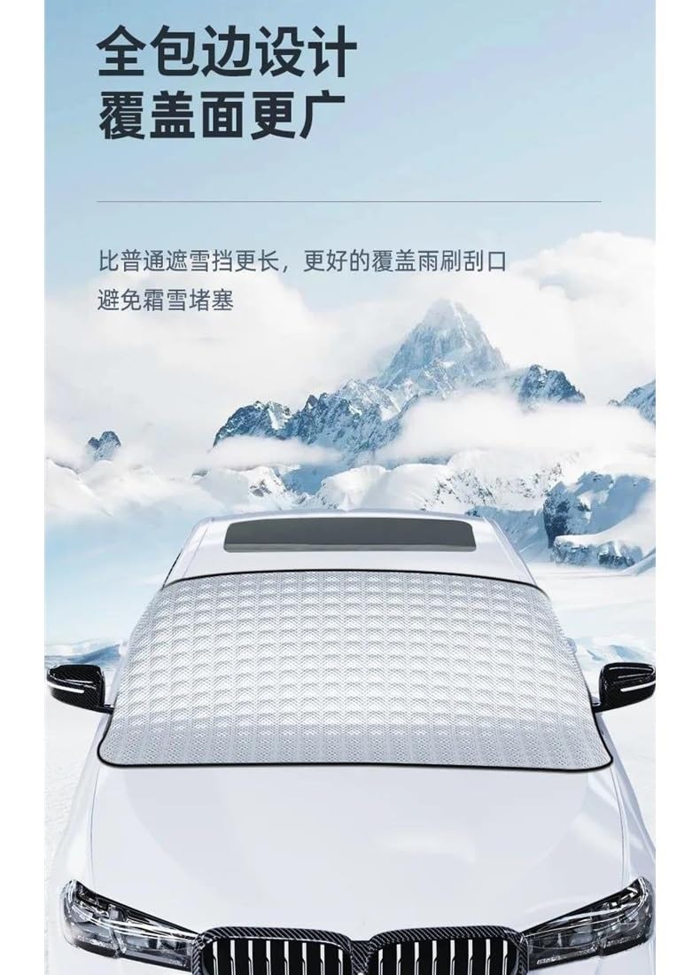 Housse de Protection pour Pare-Brise Couverture Universelle De Pare-Brise De Voiture Couverture De Neige Imperméable Anti-Gel Protection Contre Le Gel Accessoires Protection Pare Brise Hiver