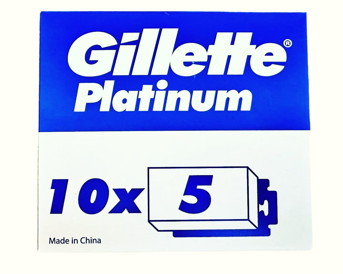 Gillette per Rasoio di Sicurezza, Lamette Barba Platinum con 50 pezzi di Ricambio, Rasatura Profonda e Confortevole in Acciaio Inossidabile e Filo Trattato al Platino