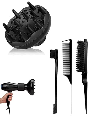 Diffuser for Curly Hair, Comb Set, Hair Diffuser, Diffuser Hair Dressing Styling Tool Usage at Home to Acheive Curl Defi