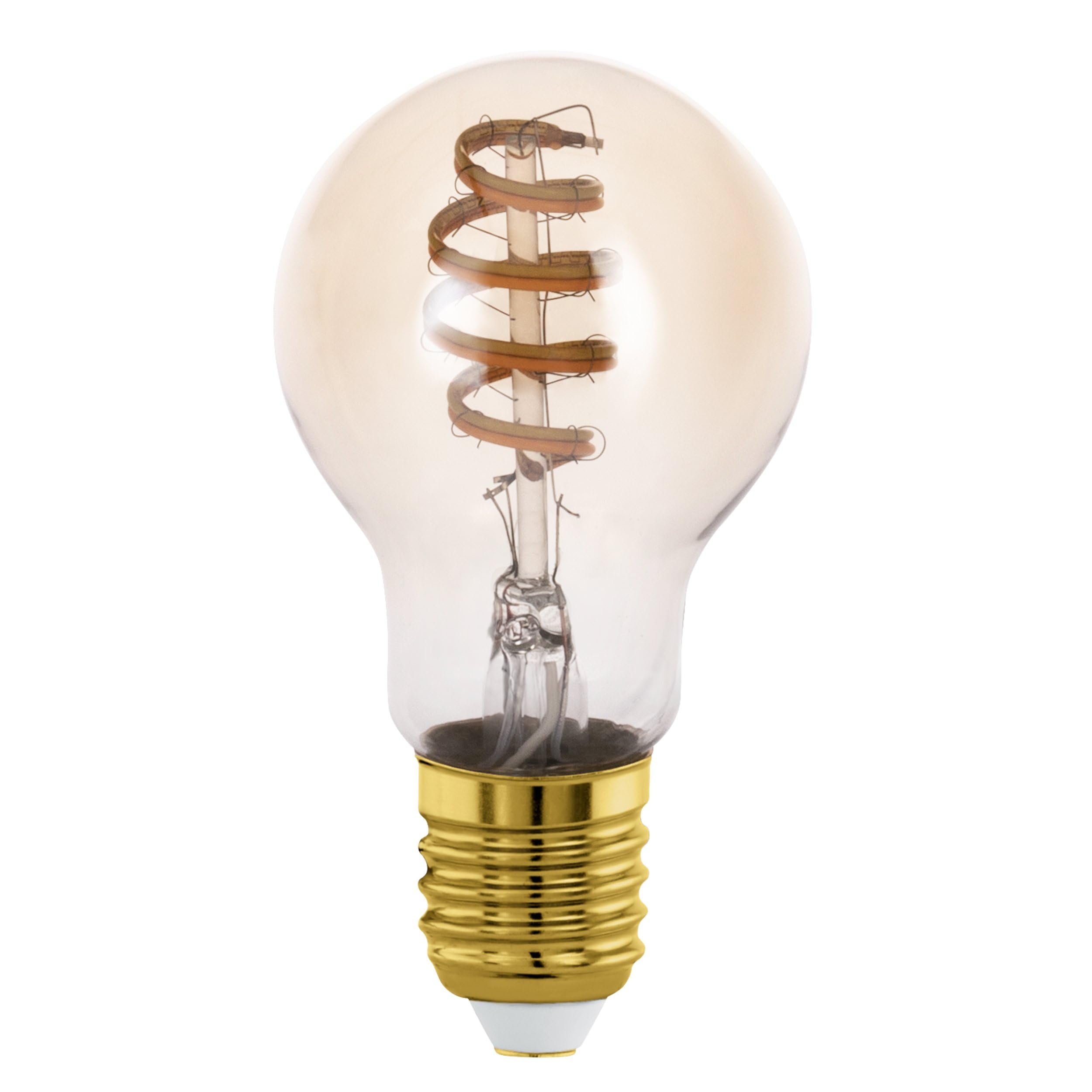 EGLO connect.z 2er Set Smart Home LED Leuchtmittel E27, A60, Matter, ZigBee | App und Sprachsteuerung Alexa, mit Fernbedienung, dimmbar, warmweiß-kaltweiß, 7 Watt, Vintage Glühbirne amber