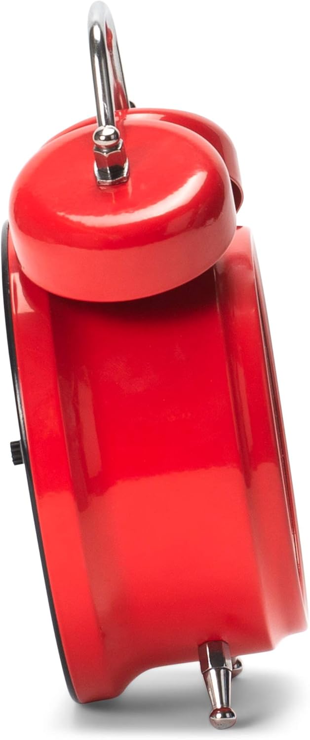 Mark Feldstein & Associates Wacky Wakers Red Rooster Bedside Tabletop Alarm Sound Clock