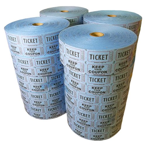 Muncie Novelties Double Roll Tickets Full Case - Blue (2000X20) #TOP21