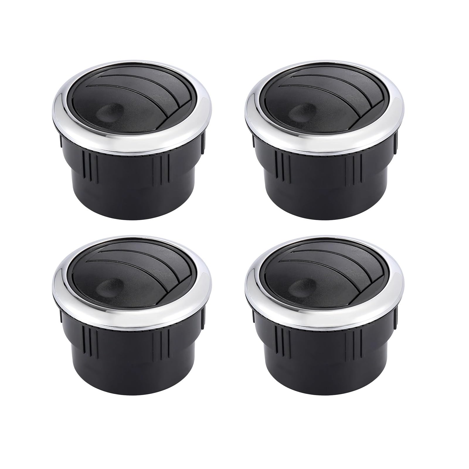 RV Window and Vent Knob 4-Pack Round AC Air Vent Louver, Electroplate Knob for RV Bus Boat Caravan(A Type)