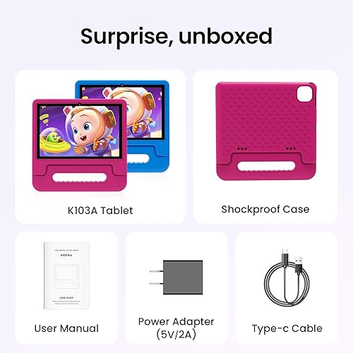 Miniatura 8 de ApoloSignage 2025 Android 15 Tablet para niños, pantalla HD de 10 pulgadas, procesador Octa-Core, 8 GB RAM, 64 GB ROM (expandible a 1 TB), con