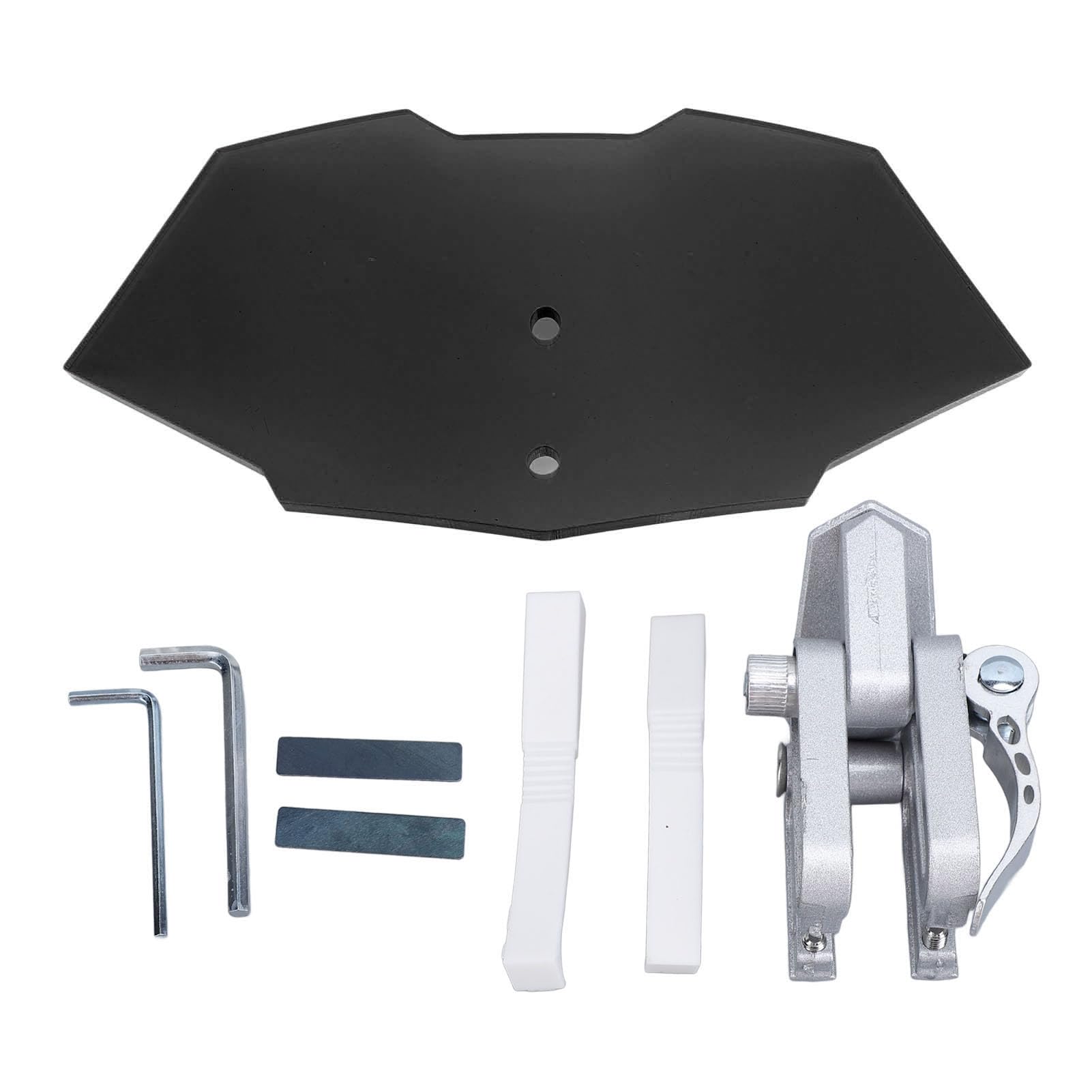 Aramox Parabrezza per Moto in Acrilico, Deflettore Regolabile con Clip, Estensione Parabrezza, Nero Fumo, Smoke Acrylic Motorcycle Windscreen with Adjustable Clip Deflector Extensi
