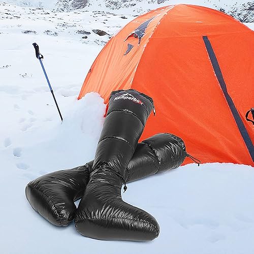 Miniatura 8 de doorslay Botines de invierno cálidos, suaves, resistentes al viento, pantuflas largas para dormir con cordón ajustable para hombres y mujeres
