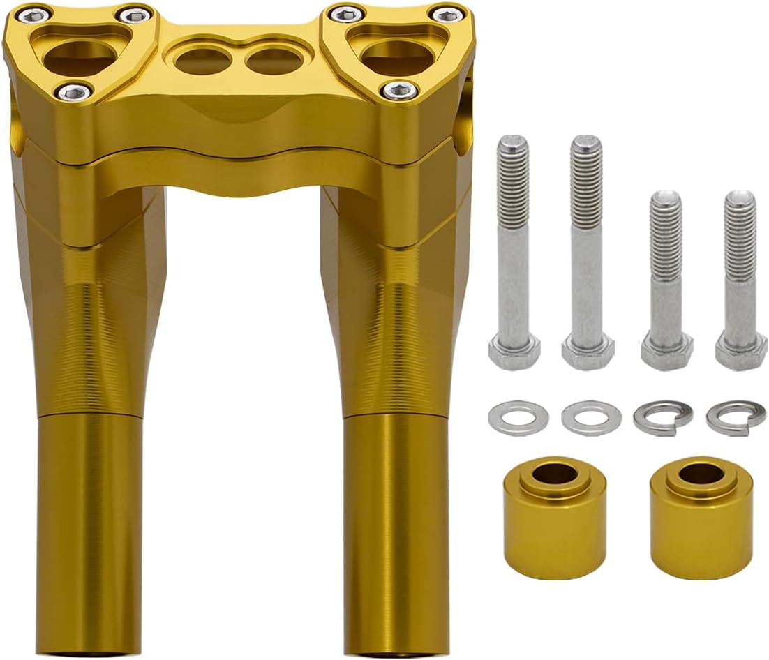 Motorcycle Pullback 6''Tall Handlebar Risers Extension Kit 1-1/8" 28mm Bar Clamp Dia Compatible with Harley Dyna Street bob Wide Glide Low Rider FXDLS FXDL Fat Bob FXDF Softail Sportster 883 1200
