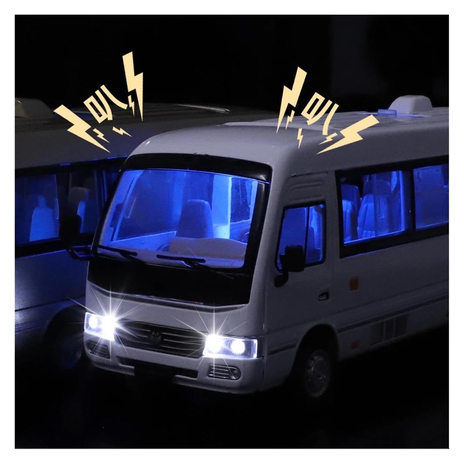 Amazon.com: MZAMOXZ 1 24 for Toyota Coaster Bus Alloy Car