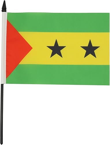 Miniatura 168 de Bandera de mesa Sierra Leona de 5 x 8 pulgadas, bandera de escritorio de Sierra Leona, 8.3 x 5.5 in, barra y base de plástico negro AZ FLAG