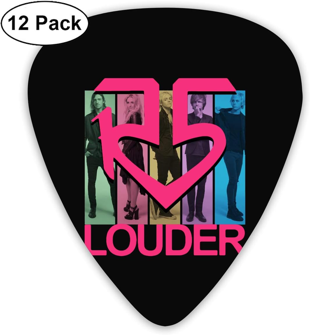 ElijahO R5 Louder Celluloid Guitar Picks Plectrums (12 Pack) for Electric Guitar, Acoustic Guitar, Mandolin, and Guitar Bass