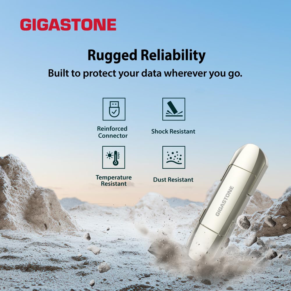 Gigastone SSD esterno 1TB, USB-A+C, fino a 500MB/s. Portatile per backup, compatibile con PS5, iPhone 16, MacBook, iPad, Xbox e Playstation. Supporta 4K 60fps ProRes, USB 3.2 Gen2