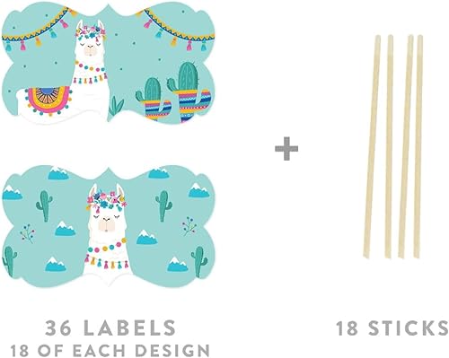 Vista 78 de Andaz Press Fiesta de llama y cactus, recuerdos de fiesta de bálsamo labial, bálsamo de llama, paquete de 12, decoración temática bohemia de llama