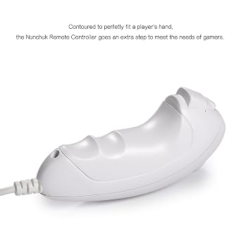 miadore 4 pack Wii Nunchuck Controller, Nunchuk Controller Replacement Compatible for Wii Wii U Console (4 pack white)