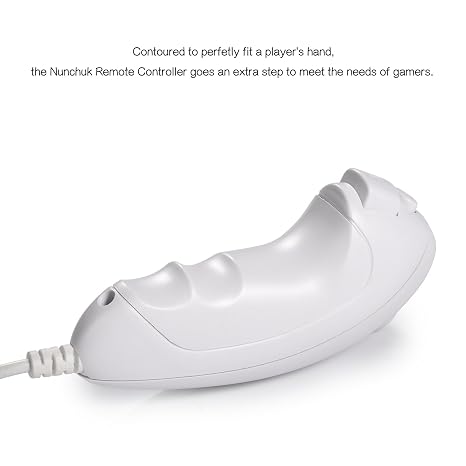miadore 4 pack Wii Nunchuck Controller, Nunchuk Controller Replacement Compatible for Wii Wii U Console (4 pack white)