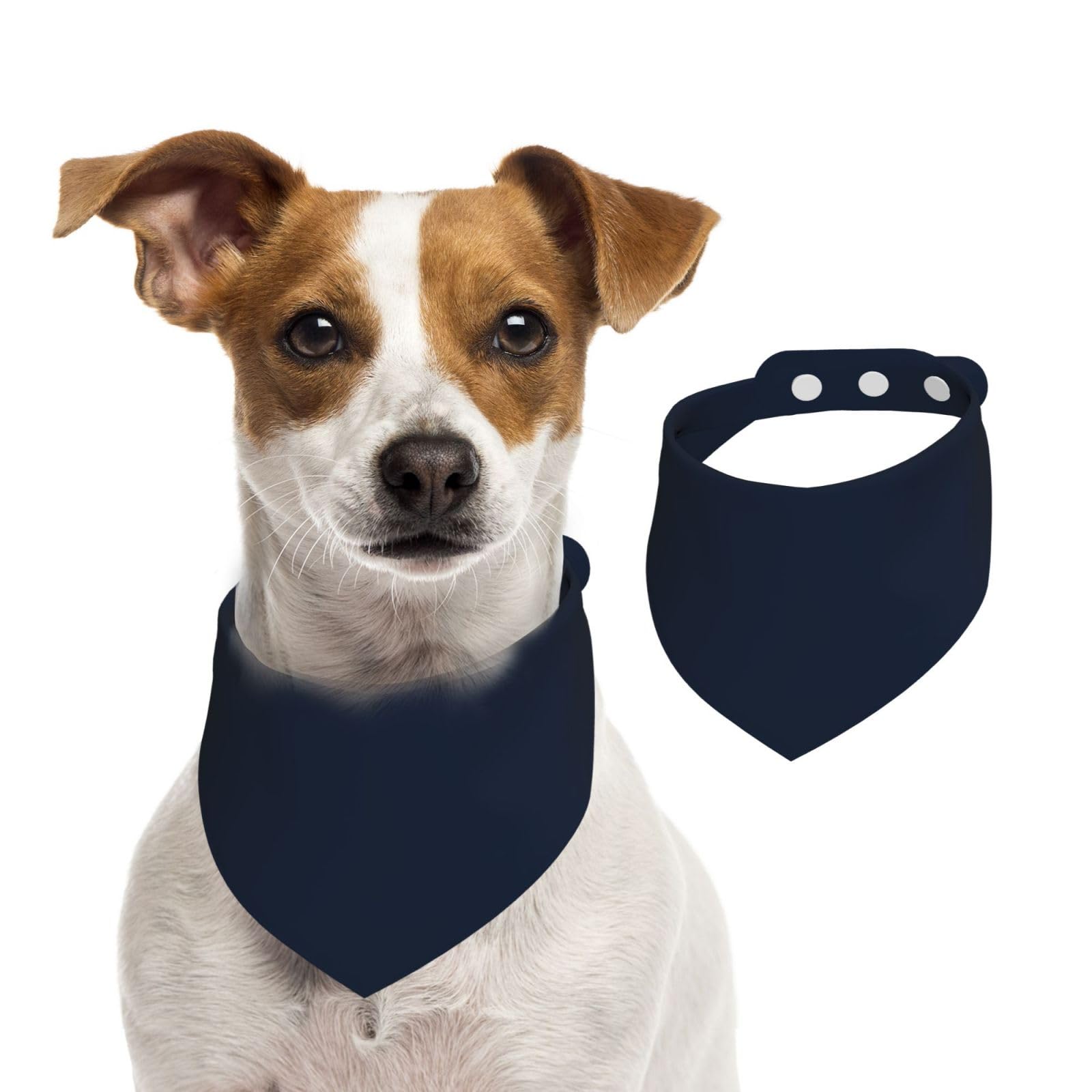 Ink Black Double Sided Dog Bandanas - Cotton Reversible Pet Scarf for Small Large Dogs - Unique Print Puppy Accessories