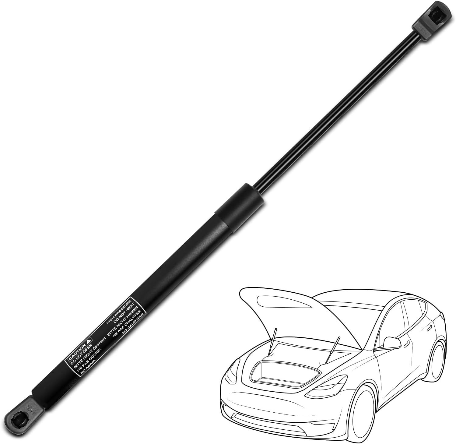 YHTAUTO Front Hood Gas Struts Shocks Replacement for Hyundai 2006 2007 2008 2009 2010 Sonata Sedan, Set of 1 Bonnet Lift Supports, Replace# 811613K000