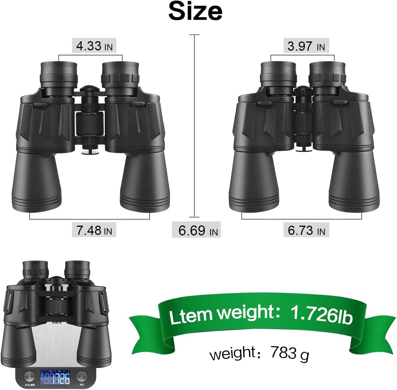 Binoculars for Adults High Powered, Military HD Professional/Daily Waterproof 20x50 Binoculars for Bird Watching Travel Hunting Football Games Stargazing with Carrying Case & Strap