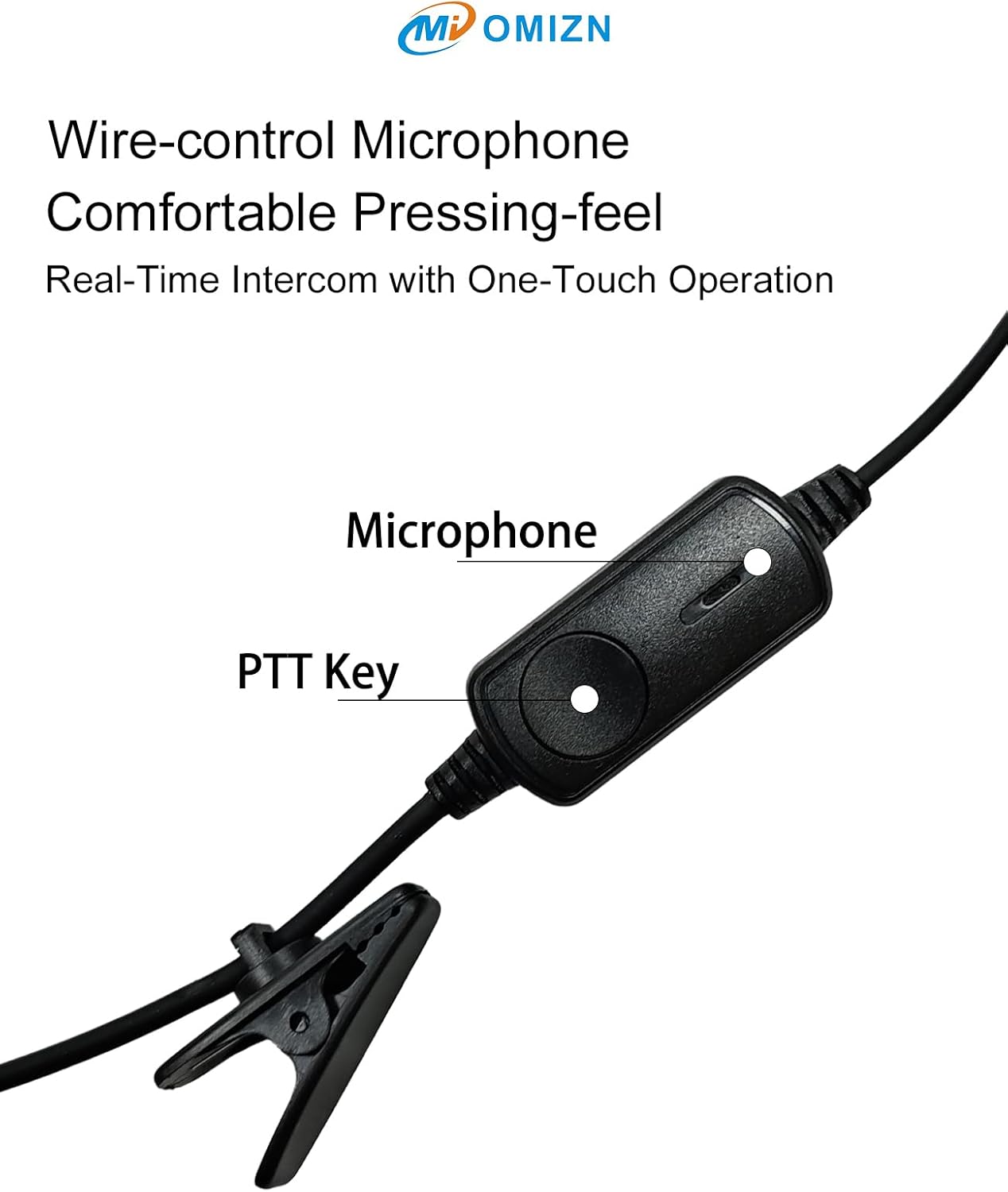G-Shaped Earhook Headset with PTT Mic, USB-C Type-C Earpiece Compatible with M5, T6 Walkie Talkies, Adjustable, Noise Reducing, Black, 3 Pack
