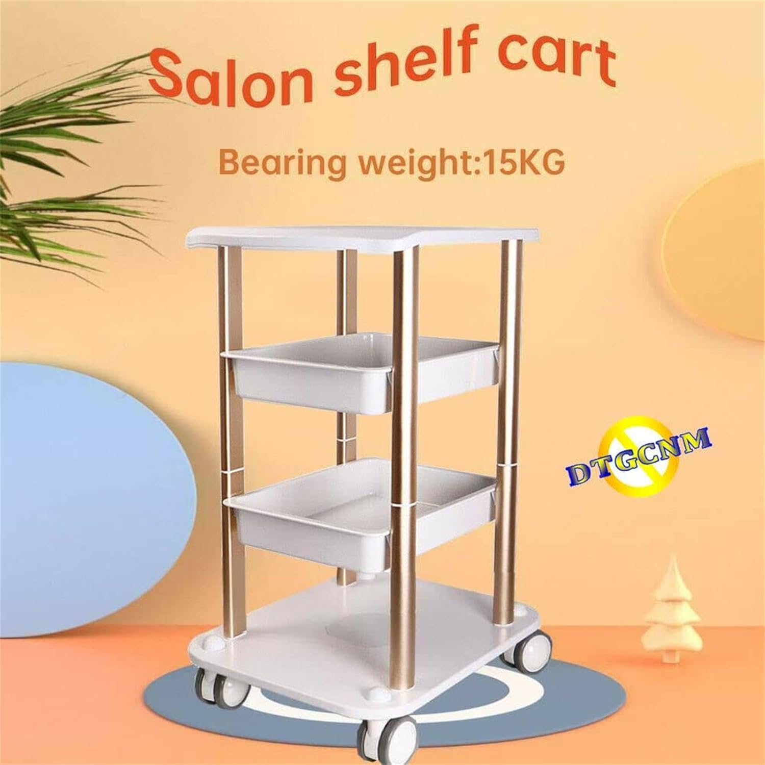 CKSEKD 4 Tier Beauty Salon Tattoo Shop Barbershop SPA Trolley Storage Cart Assembled Rolling Cart Wheel Stand Tool Storage Organizer Beauty Equipment Machine Cart Table for Beauty Machine Instrument