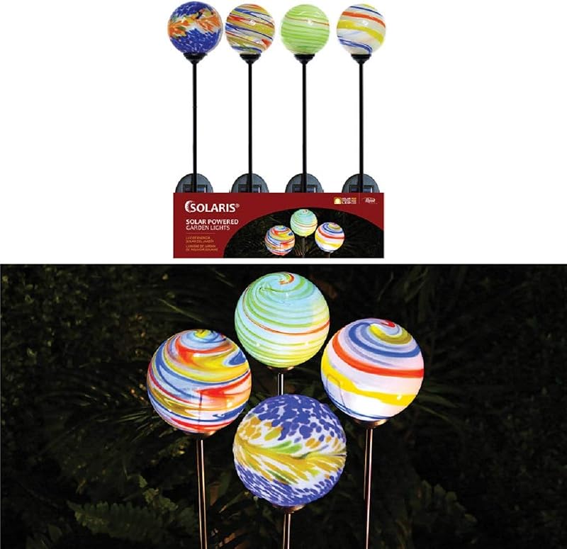 Alpine Glass/Metal Assorted 31 in. H Outdoor Garden Stake