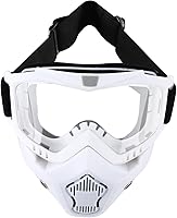 Vista 10 de Gafas de motocicleta con máscara extraíble – Gafas de motocross ATV Anti-UV ajustables MX Riding Offroad Ciclismo Moto Gafas protectoras Racing