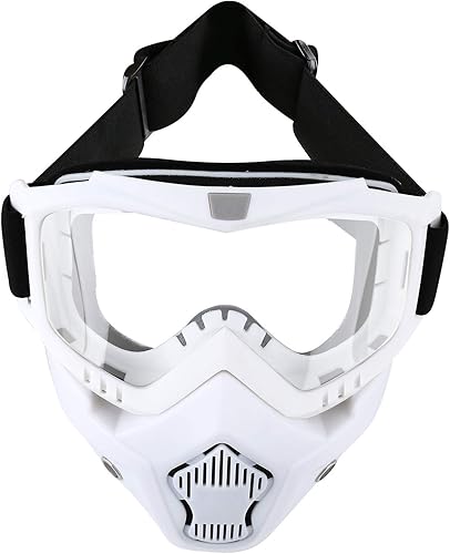 LJDJ Gafas de motocicleta con máscara extraíble  Gafas de motocross ATV Anti-UV ajustables MX Riding Offroad Ciclismo Moto Gafas protectoras Racing