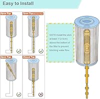 Vista 5 de Palos minerales de filtro interno de spa OBMAO para cartucho de filtro de tina de hidromasaje con 4 meses de vida útil universal para piscina y tina