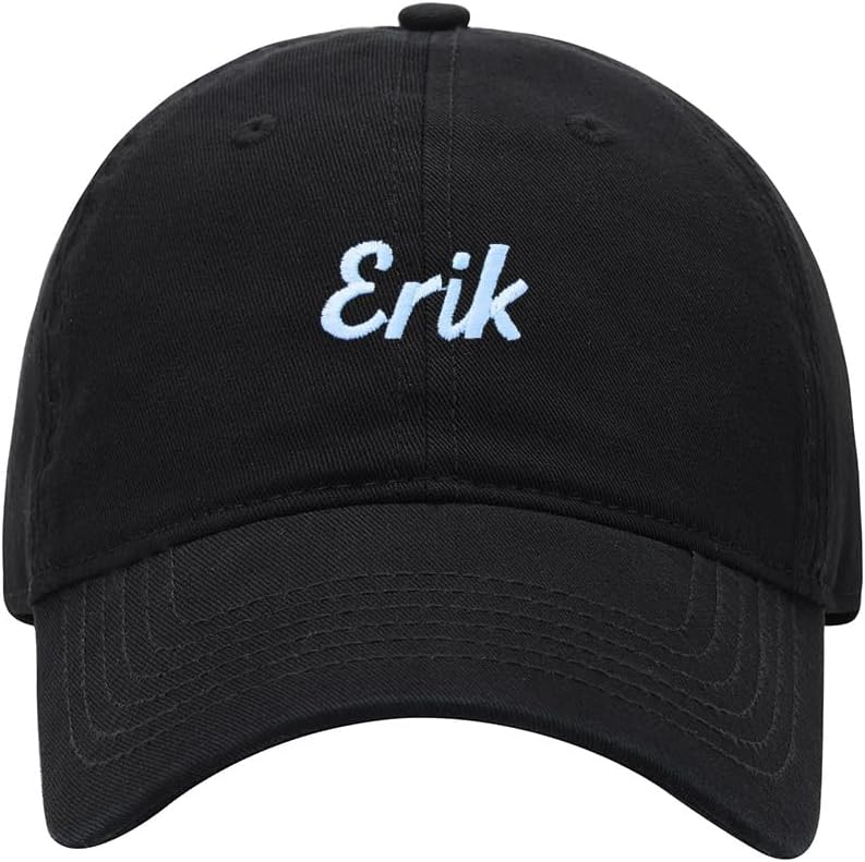 Baseball Cap Men Name Erik Gift Embroidered Washed Cotton Dad Hat Baseball Caps