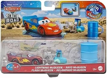 Disney Cars Toys Disney Cars Color Changers 2022 Cars On The Road Lightning McQueen with Guido