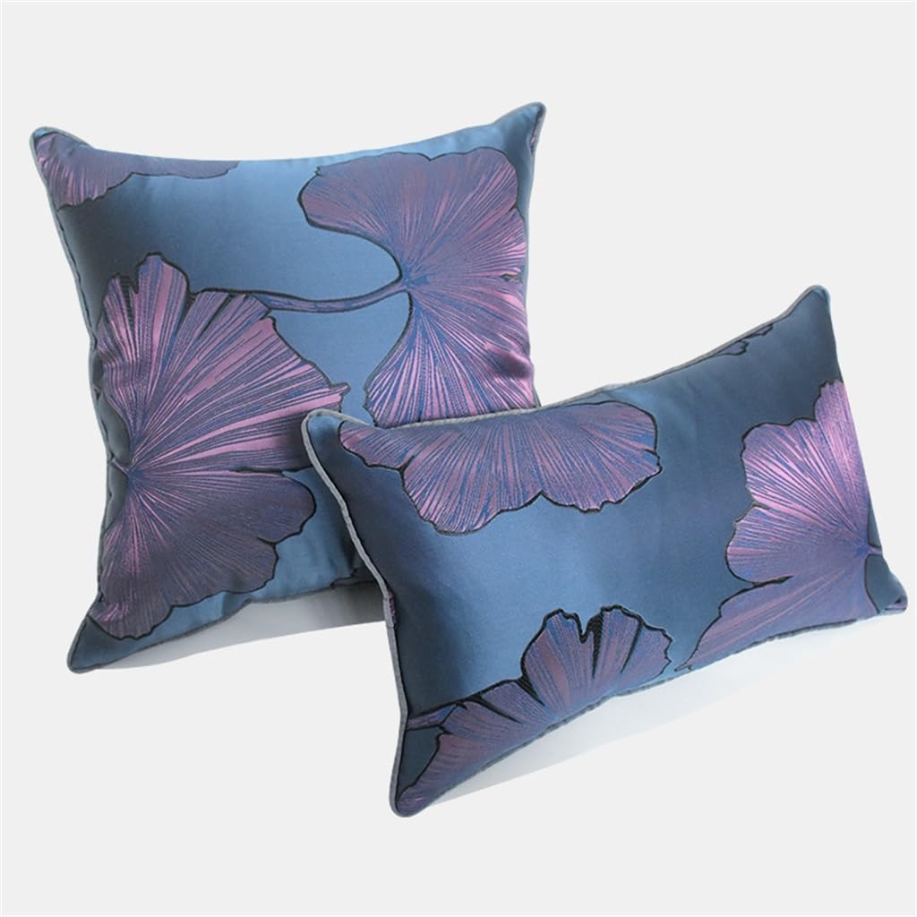 HBJWOV Nordic Wind Cushion Waist Pillowcase Hotel Model Home Bedroom Gingko Leaves