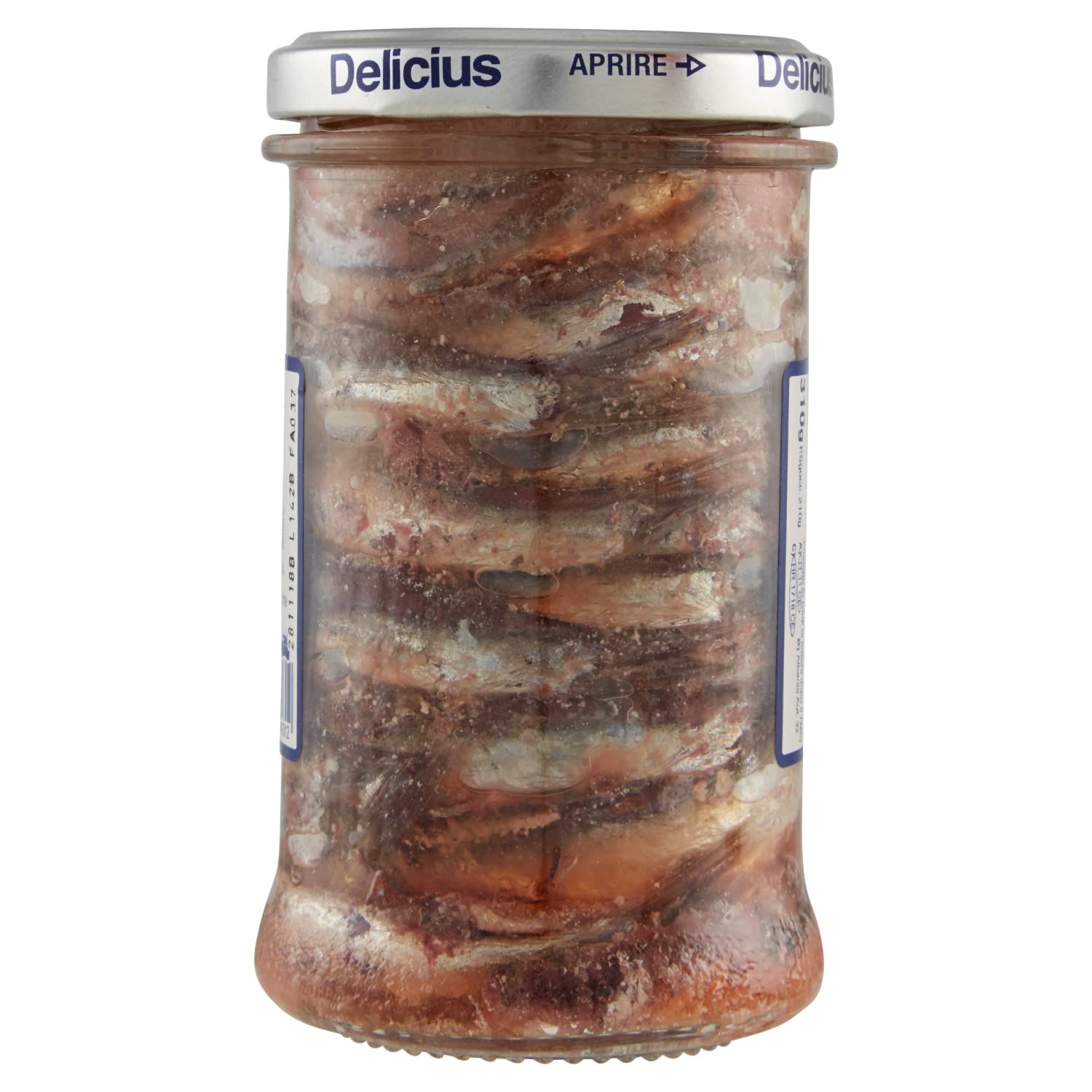 Delicius Vaso di Acciughe Salate, 310g (6 pezzi)