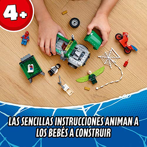 LEGO Super Heroes - Asalto Camionero del Buitre, Set de Construcción para Fans de Marvel, Recomendado a Partir de 4 Años, Incluye un Camión de Juguete y la Moto de Spider-man (76147)