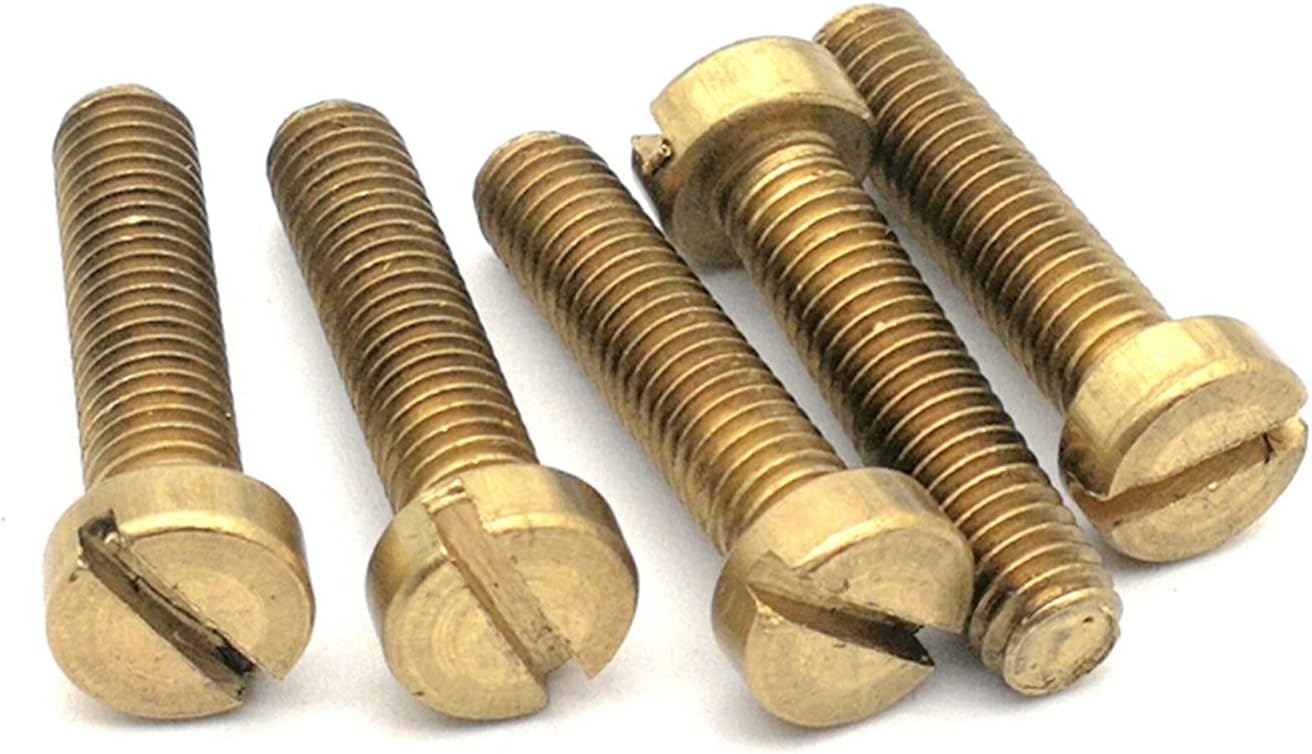 XADITON Brass Slotted Cheese Head Screw DIN84 Brass Screw