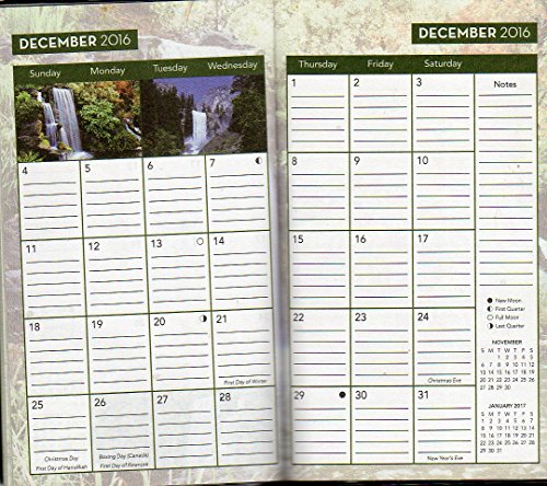 Waterfalls - 2015 - 2016 2 Year Monthly Planner - Calendar - Agenda - Appointment Book Organizer + Free Bonus 2015 Magnetic Calendar #TOP3