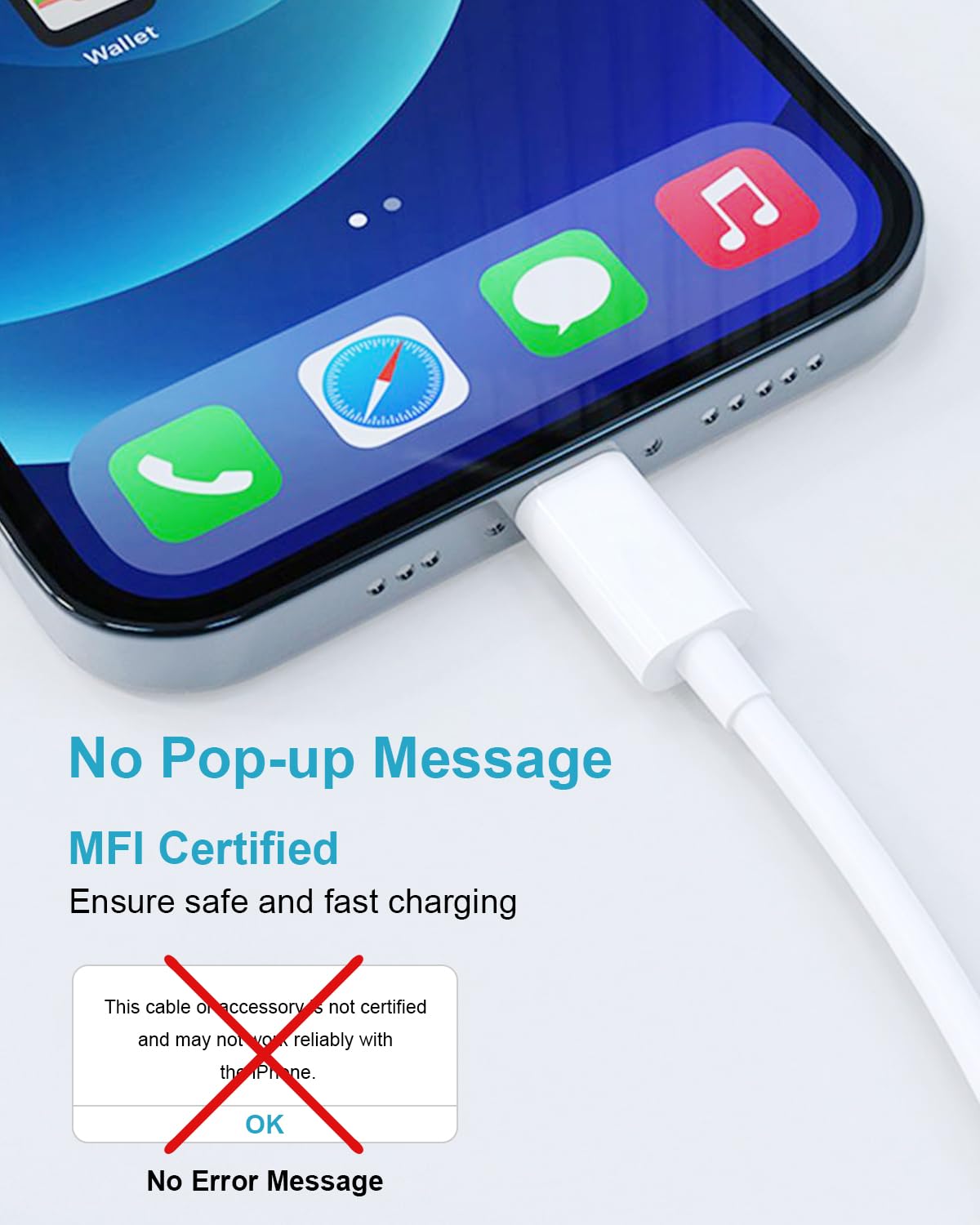 Cable USB C vers Lightning 2M/Lot de 2, Certifié MFi Câble Lightning USB C Cable iPhone 2M Charge Rapide Câble iPad Fil Chargeur iPhone Cordon pour Apple 14 13 12 Pro Max Mini/11/XS/X/XR/8Plus/2020 SE