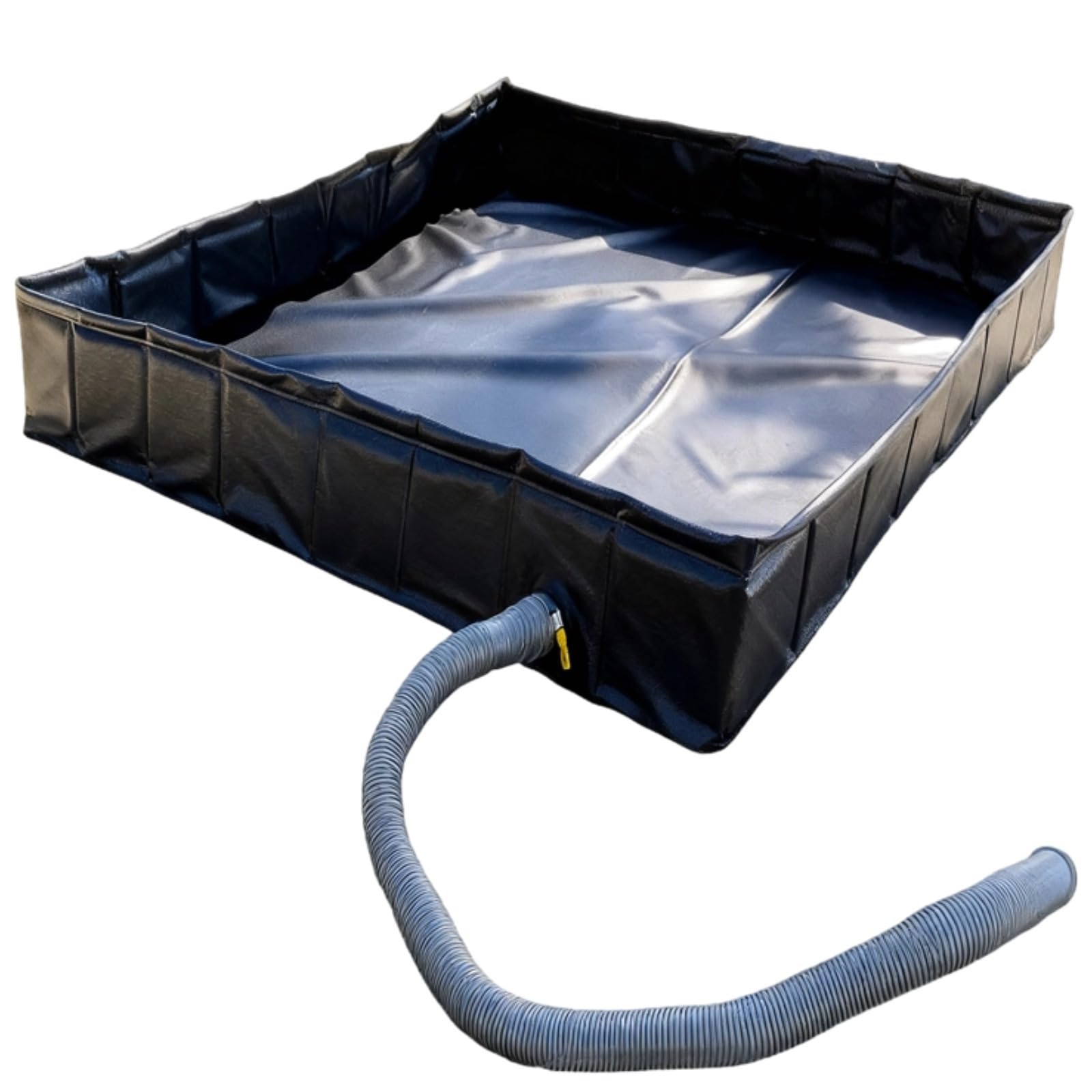 PONDON Piscina de agua cuadrada de 31.5 pulgadas, base de ducha plegable, bandeja de ducha portátil para camping, colector de agua de tienda de campaña al aire libre, lavabo, incluye tubo de drenaje