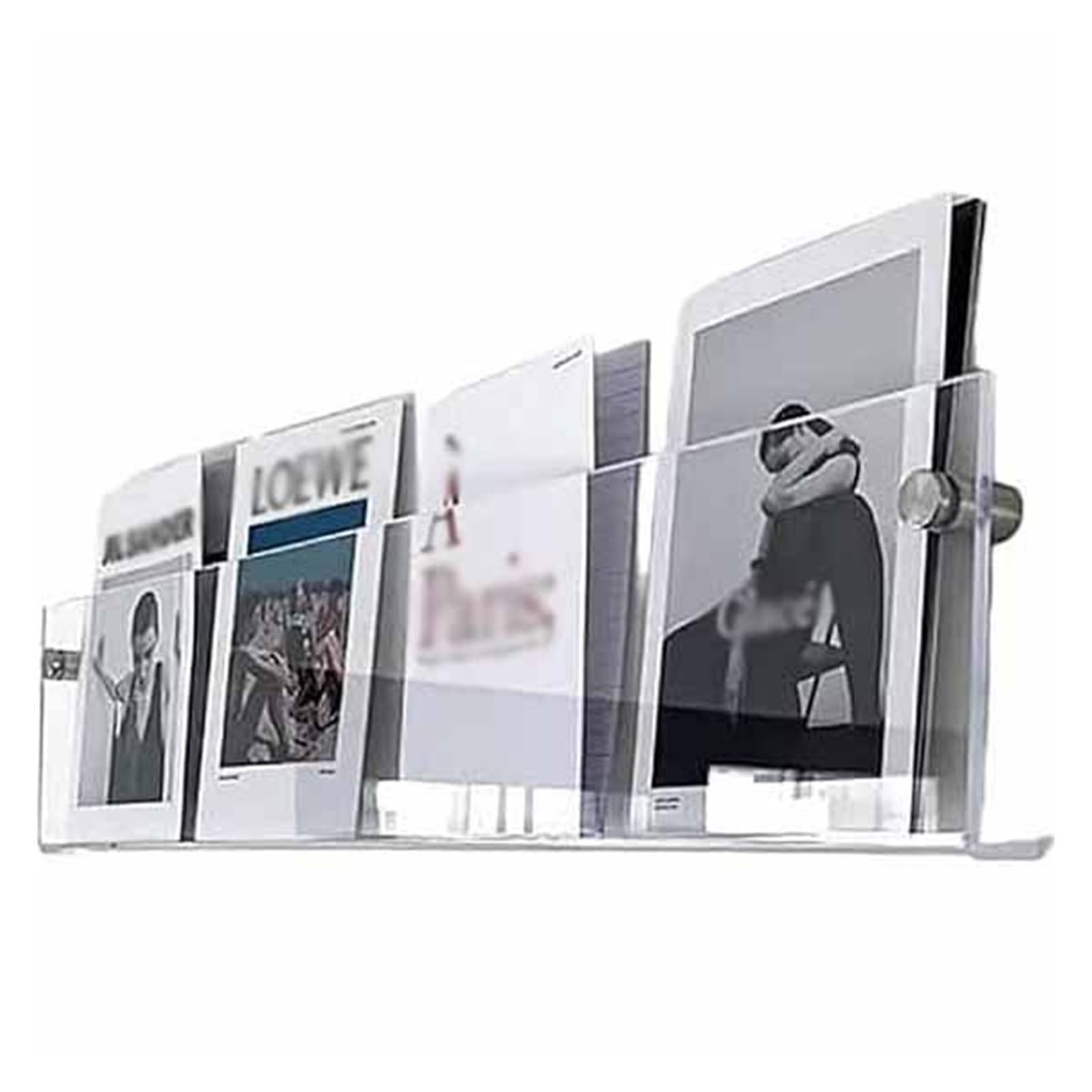 MEYINGOU Acrylic Wall Shelf,Floating Shelves for Wall, Wall Floating Bookshelf,Transparent Acrylic Hanging Bookshelf,Living Room Decoration,Punched Installation(120cm/47.2in)