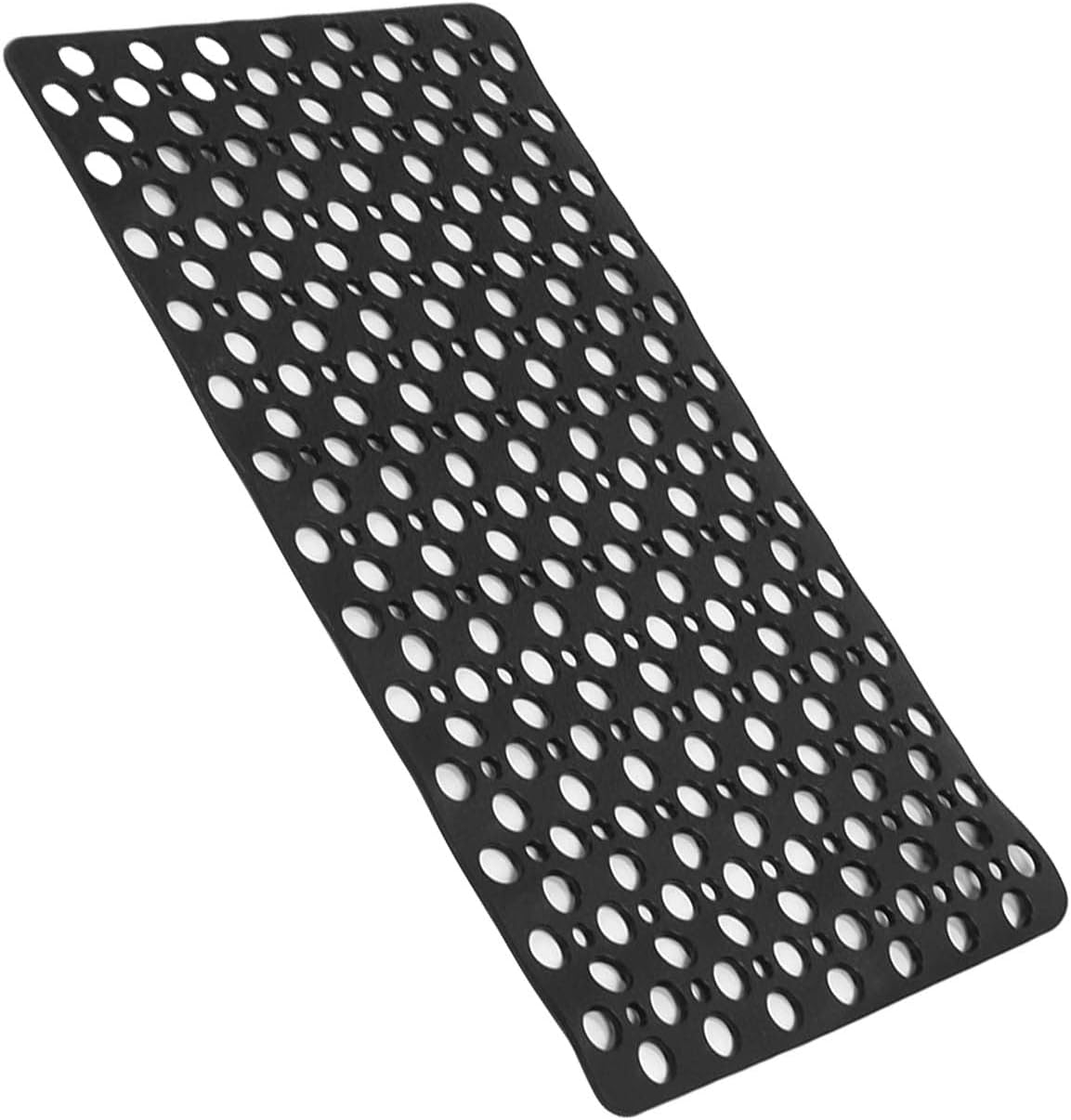 29 X 16 Inch Bathtub Shower Mat, Black Non Skid Bath Shower Floor Mat with Drainage Hole Bath Mats to Keep Floor Clean, Soft on Feet, Bathroom Accessories