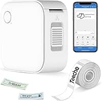 Impressora Térmica Portátil de Etiquetas, Bluetooth, com Rolo de Etiqueta Adesiva, para Casa e Escritório