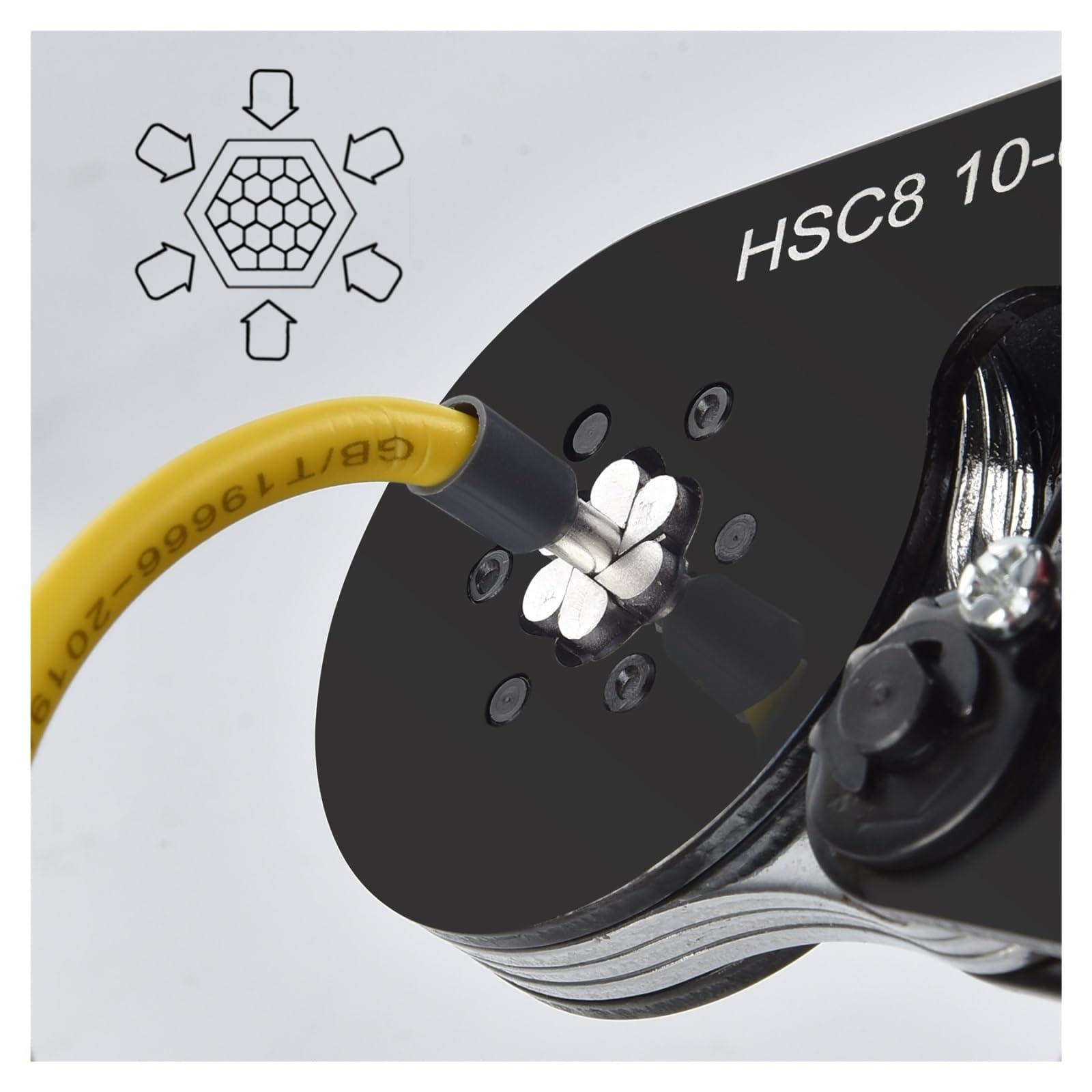 Zestaw zaciskarek do końcówek rurowych HSC8 6-4 0,08-16 mm² /0,25-10 mm² 23-7AWG Szczypce do zaciskania przewodów Zestawy zacisków Końcówki przewodów Narzędzia ręczne,Szczypce izolowane