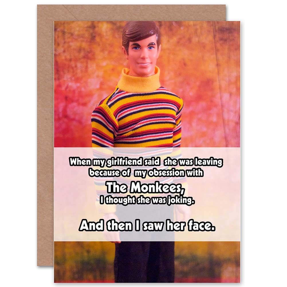 Artery8 Greeting Card - Funny Monkees Joke
