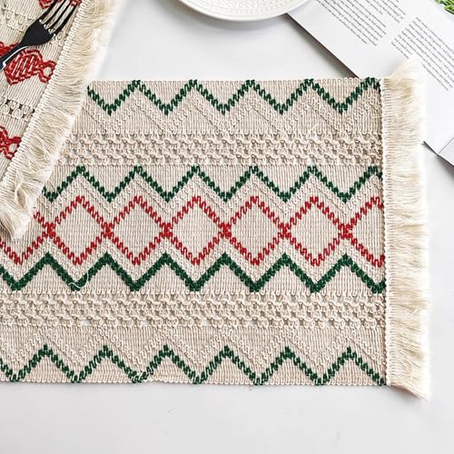 Set de table standard européen à franges pour paysage de table déco