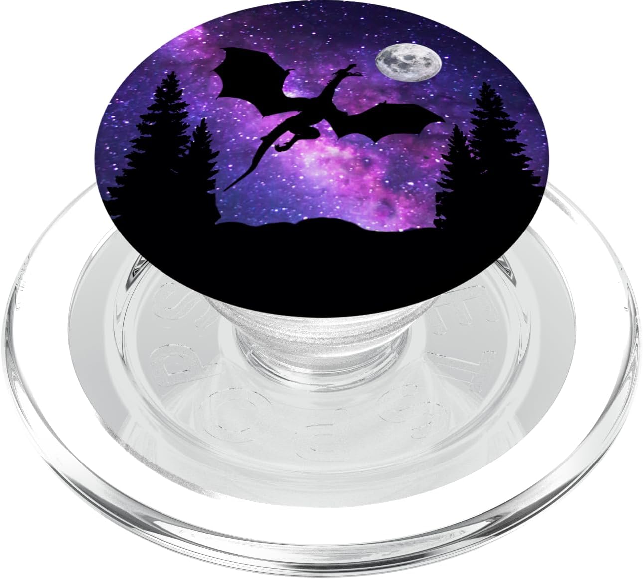Dragon In The Woods Moon Purple Galaxy Astronomy Gift PopSockets PopGrip for MagSafe