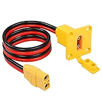Vista 8 de CERRXIAN Cable de panel de montaje macho a hembra XT90 de 1 pie 10AWG XT90 macho con panel de salida a cable hembra para RC Lipo batería FPV Drone