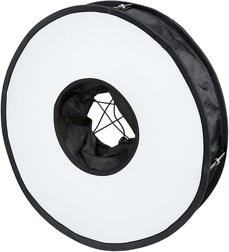 Fotodiox Anillo de luz LED, anillo de luz plegable, ideal para podcasting y - Luz LED de foto/video ultra brillante y profesional