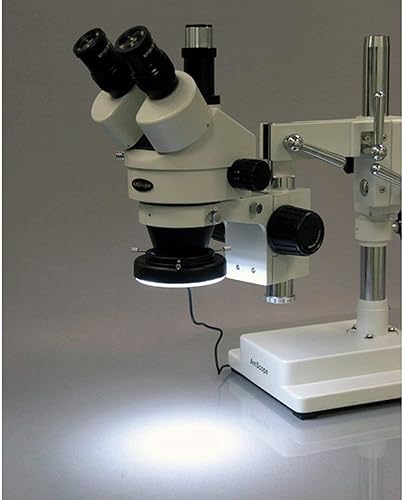 Miniatura 4 de AmScope Luz de anillo de microscopio LED-64 de 64 LED con adaptador