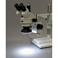 Vista 4 de AmScope Luz de anillo de microscopio LED-64 de 64 LED con adaptador